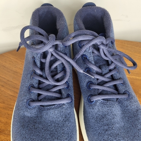 AllBirds Women's Blue Wool Runner-up Mizzles Water Repellent Shoes Size 11 - Picture 3 of 9